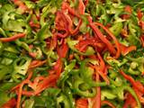 Sliced Red and Green Peppers 4mm